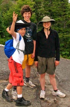 Anne & kids hiking in NH