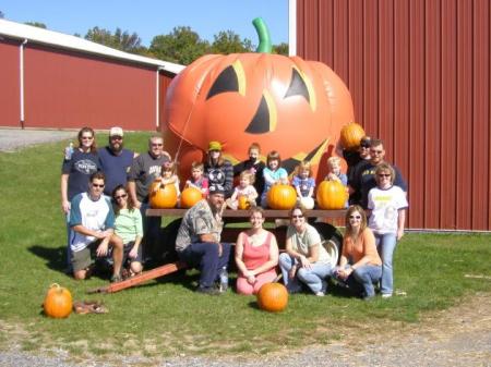 Motorcycle club at Pumpkin picking