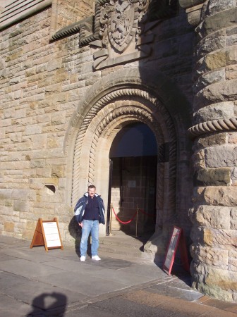 Scott at the Wallas memorial in Scotland