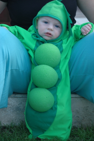 Cooper as a Pea in the Pod for his first Halloween!