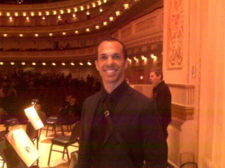 On stage at Carnegie Hall