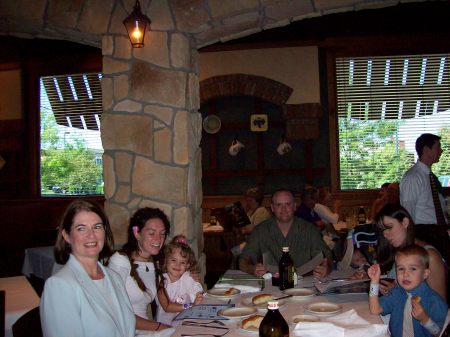 Lunch with kids and grandkids, August 2006