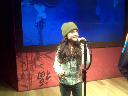 Sophia doing Kareoke