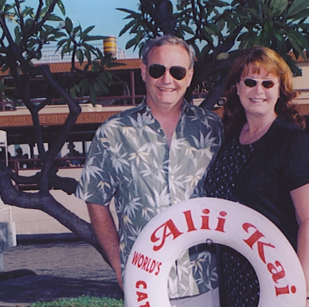 Getting on the Ali'i Kai Catamaran in Hawaii - 2005