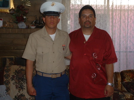 ME AND MY SON IN THE USMC