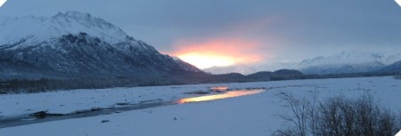 Sunrise on Matanuska River AK