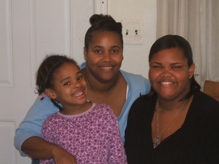 Me with my daughters, Azhane and Tara