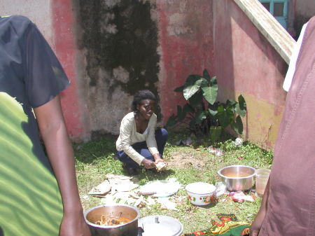 Preparing a meal