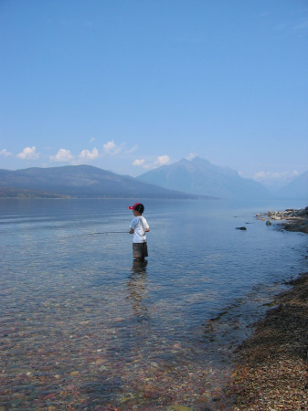 Jacob fishing lake Mcdonald