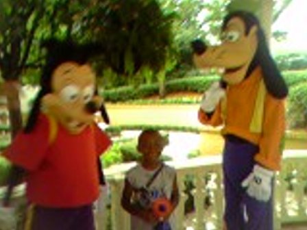 Marq with Goofy and his son