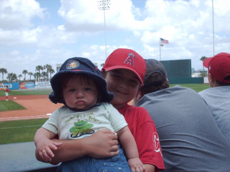 The boys at an Orioles baseball game