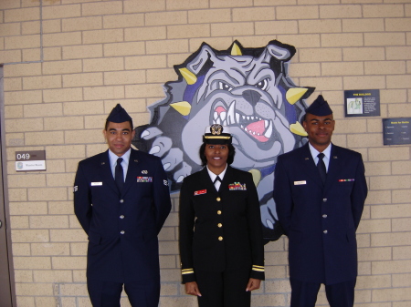 Ssgt Wyatt Wilson, LT Patricia Wilson, and AB Trent Wilson