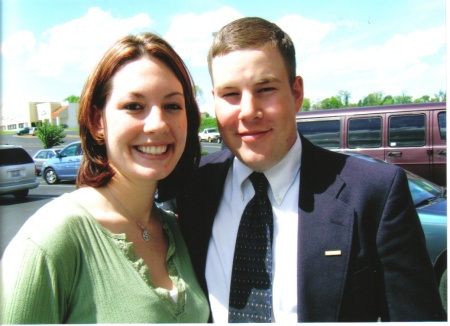 Son, Andrew, with girlfriend, Ginny.