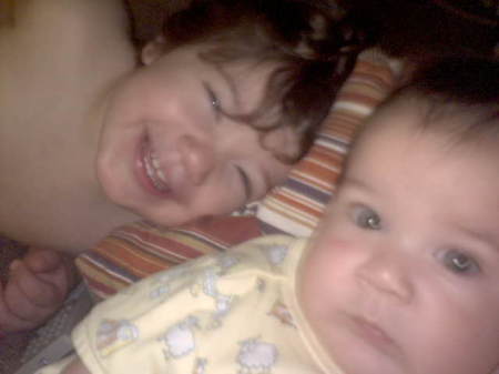 my baby boys. Logan(2) & Dakota (5mon)