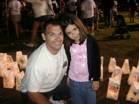 Alyssa and Daddy attending ACS Relay for Life