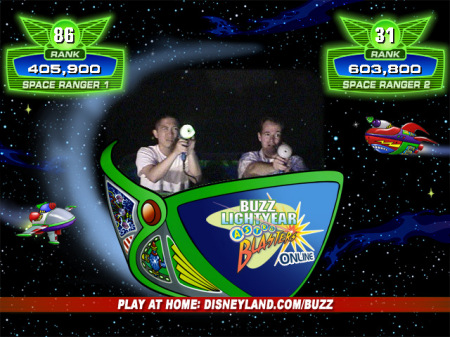 Mike and I on Buzz Light Year Ride