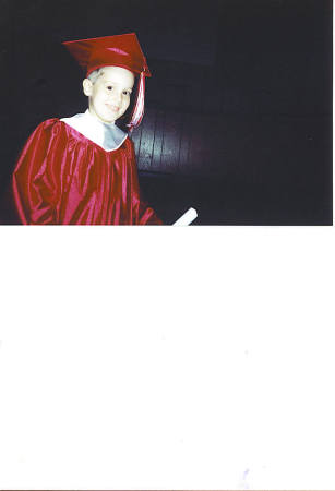 Tracy-My oldest son at his Kindergarten Grad.