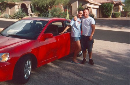 Samantha and Josh right after moving to AZ