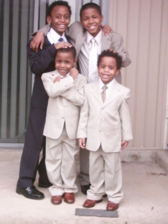 my oldest boy ,my twins and a cousin