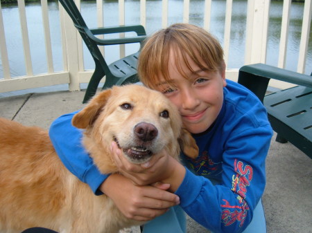 My son Christian and Goldie, 2006