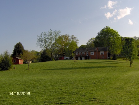 Our house about two miles from farm