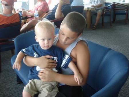 Grandsons Connor and Rodney