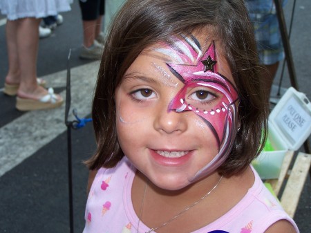 Isabella's RockStar face paint