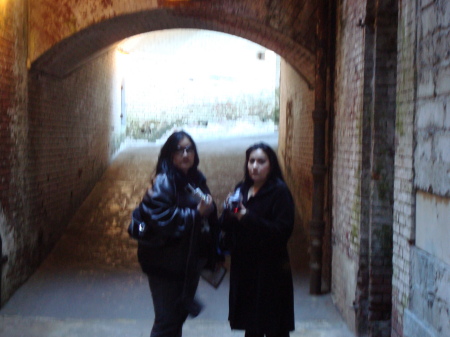 me and my sis at Alcatraz