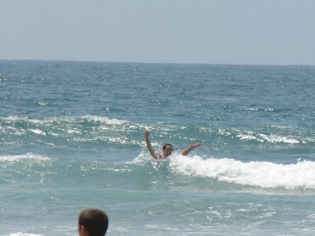 San Diego 2008.  Me in the ocean.