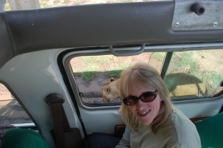 Paula and Lion in the crater