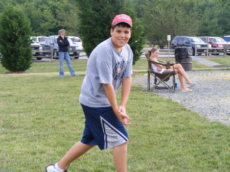 christopher at sams softball game...