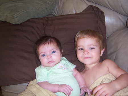 2 of my 3 katie 4 1/2 months gavin 2 years