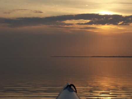 Early morning paddle at the Outer Banks