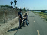 My Kids and I bike trail at the L A river