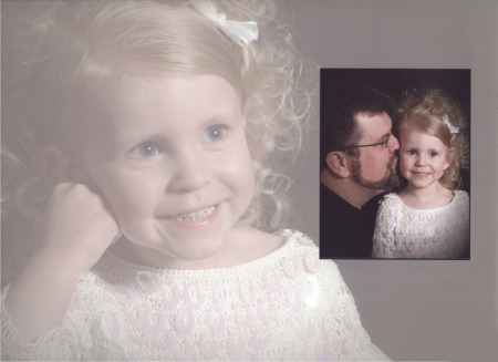 Chloe and Daddy collage