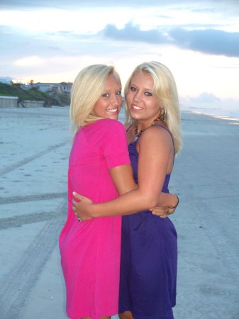 2 of my beautiful granddaughters on the beach