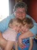 Patty with granddaughters