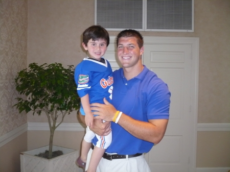 our son with Tim Tebow