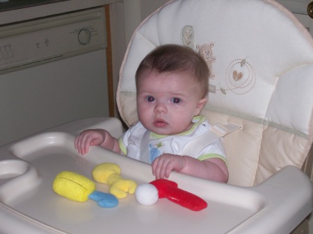 Logan's First Day in His Highchair