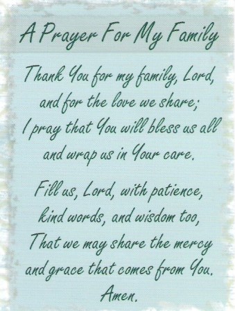 A Prayer for My Family