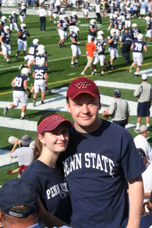 me & Joe at a Penn State football game