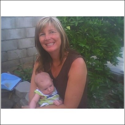 My wife, Lisa, with grandson, Landon.