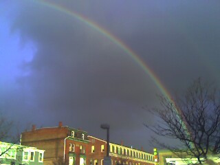 Incredible rainbow while driving to ski meet