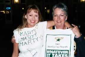 My Mom & I at a Stars game