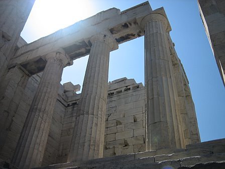 on the way up the Acropolis