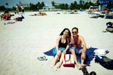 Dad and Jen on Beach 2005