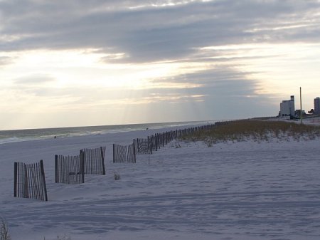 pensacola beach at sunset