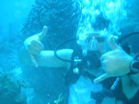Me scuba diving in Belize