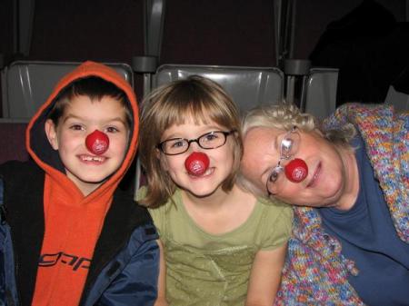 My mom with my niece and nephew