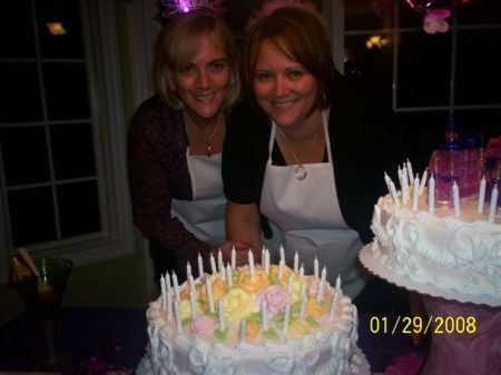MY SISTER AND I  ON OUR MOM65TH BIRTHDAY